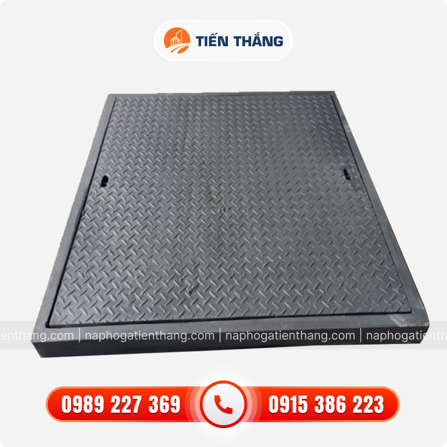 Nắp Hố Ga Composite Khung Vuông Nắp Vuông