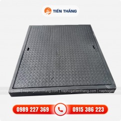 Nắp Hố Ga Composite Khung Vuông Nắp Vuông