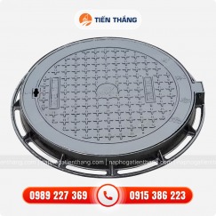 Nắp Hố Ga Gang Khung Tròn Nắp Tròn