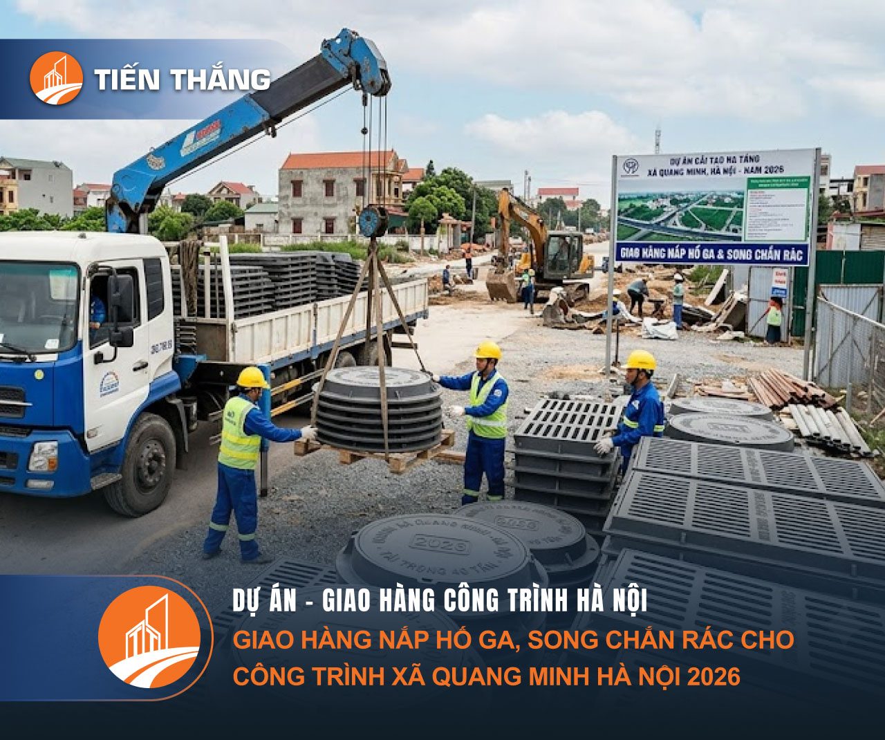 Nắp hố ga song chắn rác cho công trình đường bộ tại Hà Nội